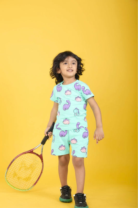 Aqua Pure Cotton Printed Co-ord Set for Boys