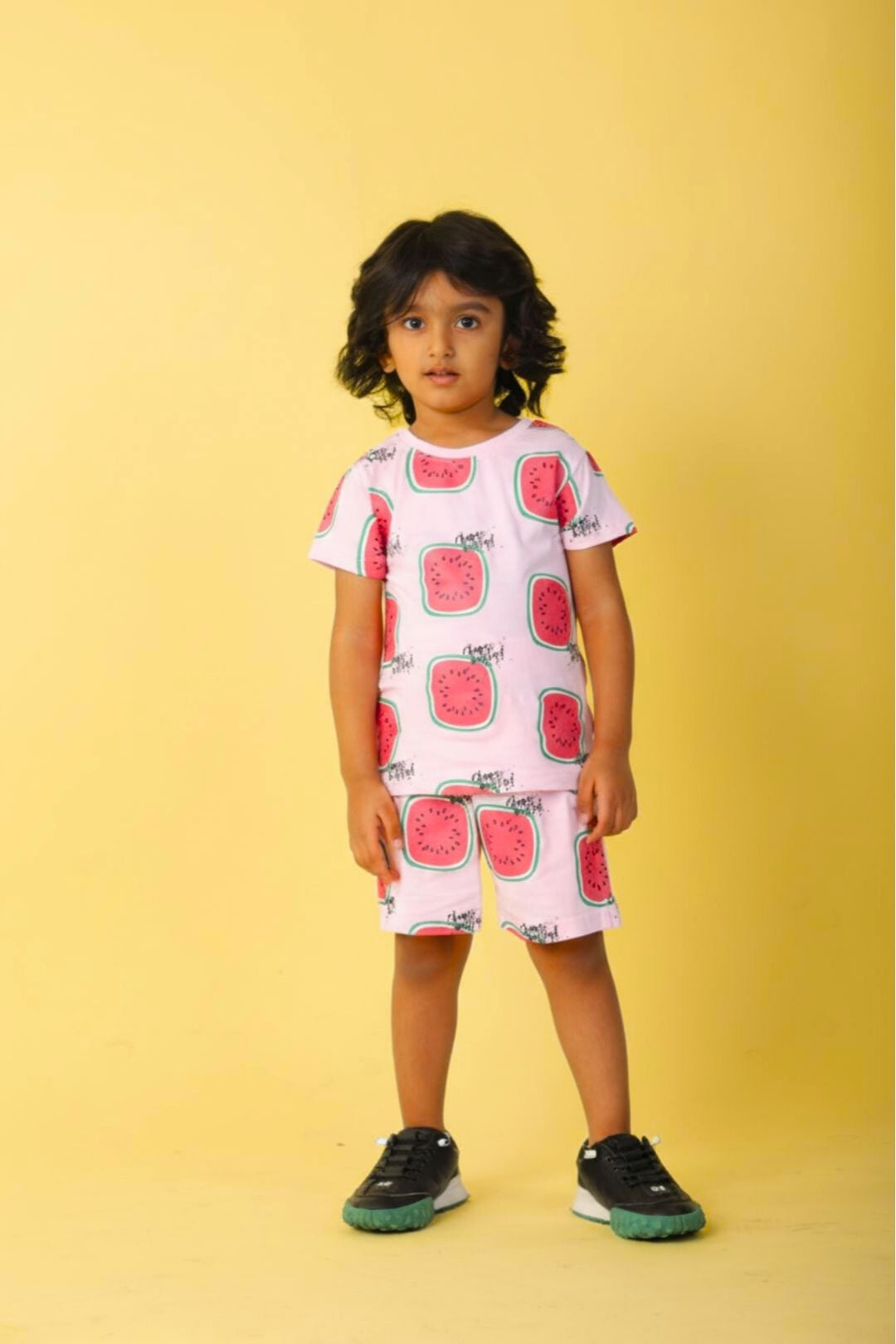 Peach Pure Cotton Printed Co-ord Set for Boys