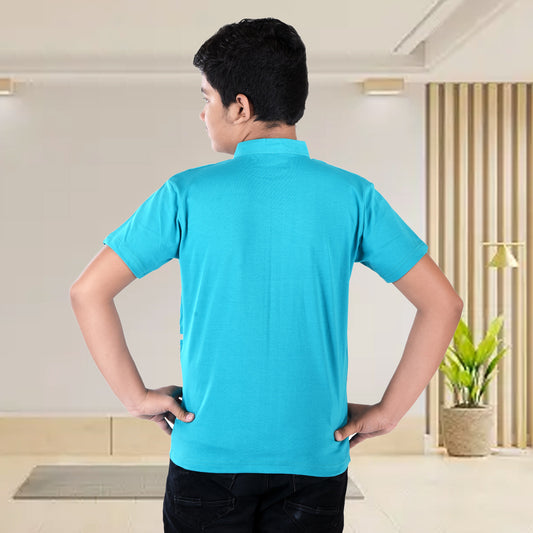 Green /Printed Half Sleeves Pure Cotton Boys T-shirt Attached with Shrug image 1