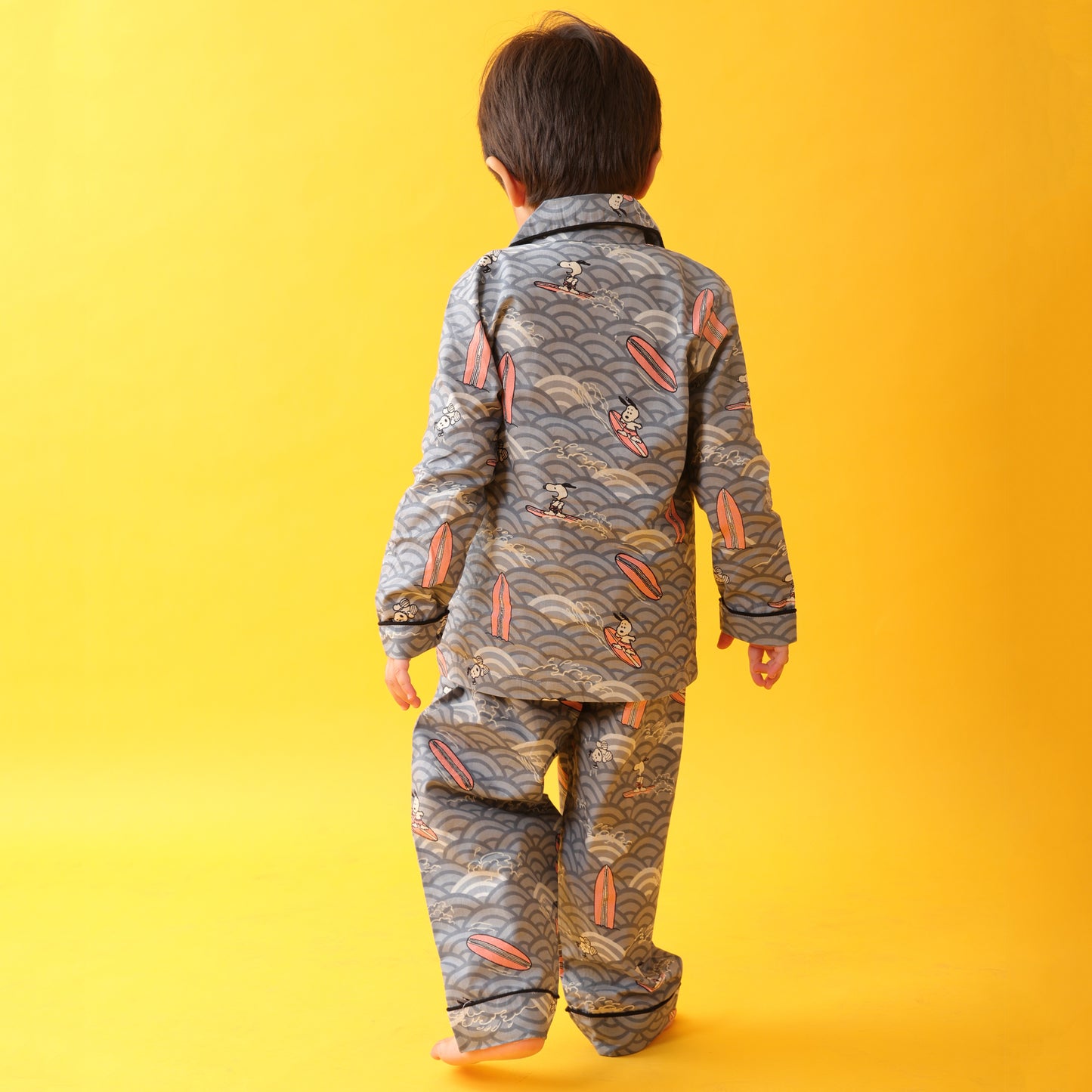 Textile Grey / Ice Skating Printed Full Sleeves Cotton kids Night Suit Set image 6
