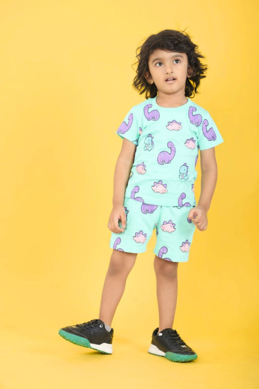 Aqua Pure Cotton Printed Co-ord Set for Boys
