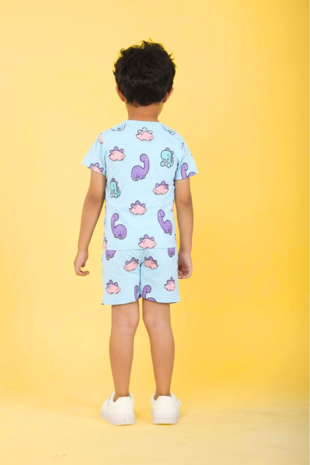 Sky Blue Pure Cotton Printed Co-ord Set for Boys