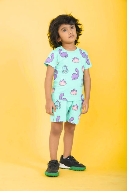 Aqua Pure Cotton Printed Co-ord Set for Boys