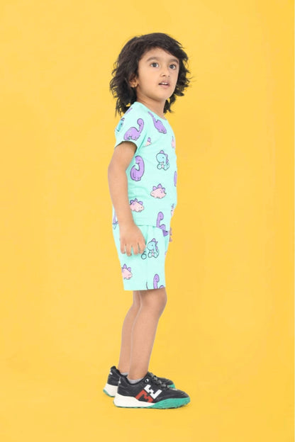 Aqua Pure Cotton Printed Co-ord Set for Boys